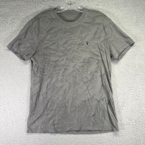 AllSaints Shirt Mens Small Gray Cortez SS Crew Cotton Portugal Casual Tee